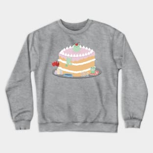 Celebration Cake with Cute Frogs Crewneck Sweatshirt
